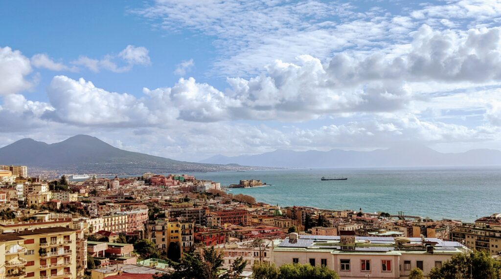 View of Naples in Italy